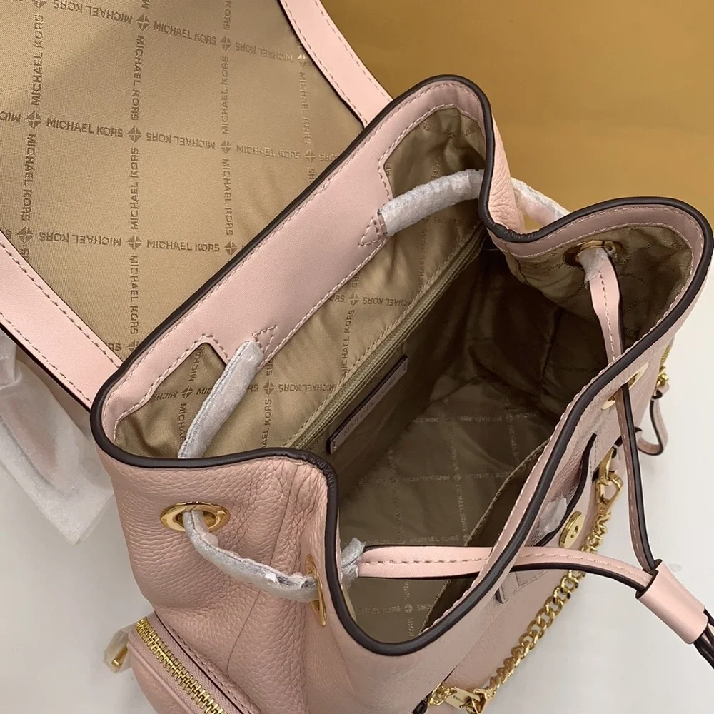 MICHAEL KORS
Jet Set Medium Pebbled Leather Backpack POWDER BLUSH COLOR - Picture 15 of 16